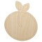Peach Fruit Doodle Unfinished Wood Shape Piece Cutout for DIY Craft Projects